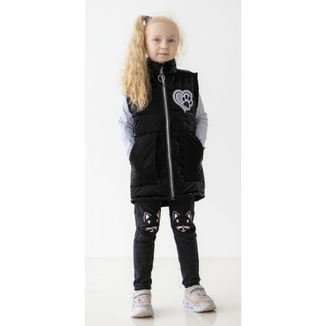 Дитяча куртка жилетка з світловідбиваючими елементами Nyusya чорна 110 ріст 1061c110, numer zdjęcia 5