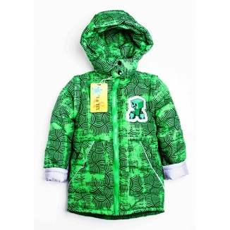 Дитяча куртка жилетка з світловідбиваючими елементами MineCraft зелена 104 ріст 1062b104, фото №2