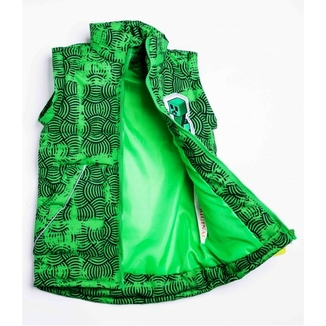 Дитяча куртка жилетка з світловідбиваючими елементами MineCraft зелена 128 ріст 1062b128, фото №6