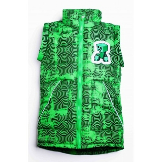 Дитяча куртка жилетка з світловідбиваючими елементами MineCraft зелена 116 ріст 1062b116, photo number 4
