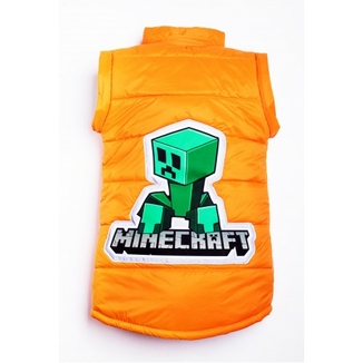 Дитяча куртка жилетка з світловідбиваючими елементами MineCraft помаранчева 110 ріст 1062c110, фото №5