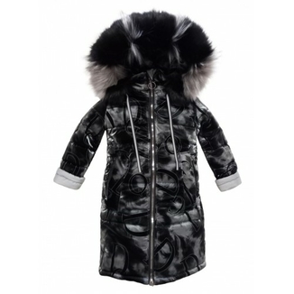 Зимове супер довге пальто Bahiriya зі світловідбивачами чорне 134 ріст 1066c134, фото №2