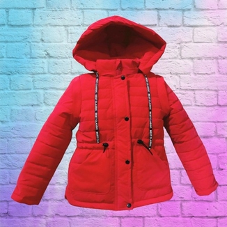 Дитяча куртка жилетка Naomi червона 146 ріст 1002e146, фото №2