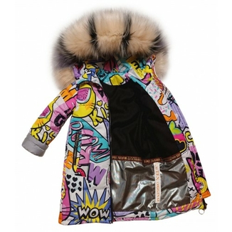Зимове супер довге пальто Bahiriya Boom зі світловідбивачами 128 ріст 1066d128, numer zdjęcia 4