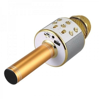 Беспроводной микрофон караоке Ws-858, gold, фото №3