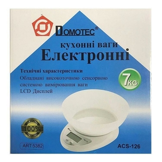 Кухонные весы c чашей Domotec Acs-126 до 7 кг, фото №3