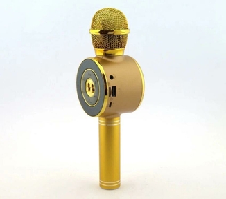 Беспроводной микрофон караоке Ws-668, gold, photo number 3