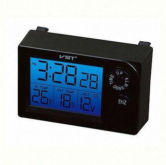 Автомобильные часы, термометр, вольтметр Vst-7048v, фото №2