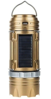 Кемпинговый фонарь Gsh-9688 gold (солнечная панель, power bank), numer zdjęcia 4