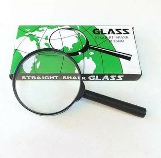 Лупа ручная Glass Straight Shank 75 мм, фото №3