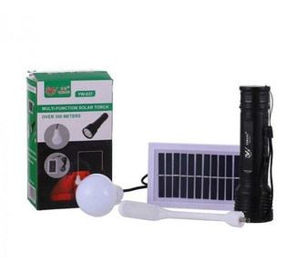Фонарь аккумуляторный с лампой и солнечной панелью  Yw-037, photo number 2