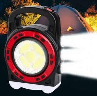 Ручной аккумуляторный переносной фонарь Hurry Bolt Hb-6678c 20w, Powerbank, солнечная батарея, фото №6