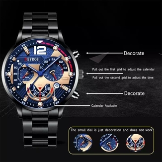 Мужские наручные часы Deyros, black, фото №7