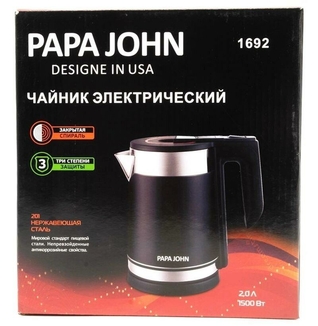 Чайник электрический Papa john 1692 white, фото №3