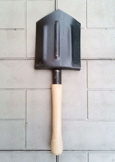 Разборная сапёрная лопата с деревянной ручкой, лопата для авто, фото №3