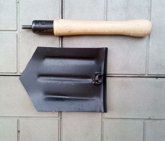 Разборная сапёрная лопата с деревянной ручкой, лопата для авто, фото №4