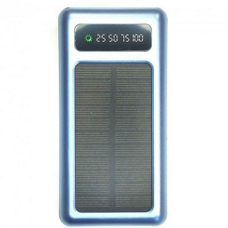 Портативное зарядное устройство Power Bank 20000 mAh Ukc 8412 на солнечной батарее с Led, фото №3
