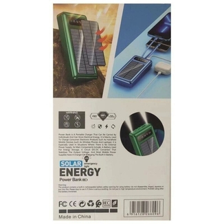 Портативное зарядное устройство Power Bank 20000 mAh Ukc 8412 на солнечной батарее с Led, numer zdjęcia 7
