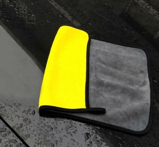 Полотенце из микрофибры для авто желто-серое, 30 х 30 см, фото №6