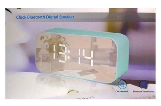Портативная зеркальная колонка радио с часами, будильником и термометром Bluetooth Q5, photo number 5