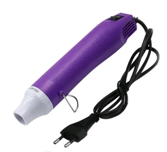 Термофен, фен для термоусадки, паяльный фен Heat Gun 300w, purple, numer zdjęcia 2