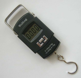 Весы электронные (безмен кантер) до 50кг (5г) с батарейками в комплекте, фото №7