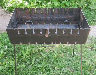 Раскладной мангал чемодан на 10 шампуров 2 мм, фото №2