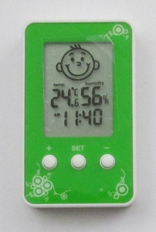 Термометр - гигрометр Dm-3190 с часами, фото №4