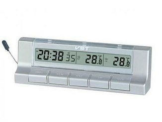 Термометр автомобильный с часами Vst-7037, фото №2