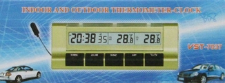 Термометр автомобильный с часами Vst-7037, фото №3