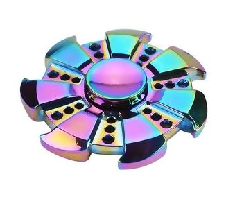 Spinner спиннер антистресс семиугольная радуга (металл), фото №2