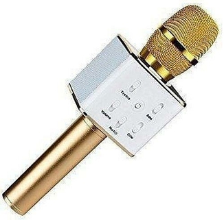 Беспроводной микрофон караоке q7, gold, фото №4