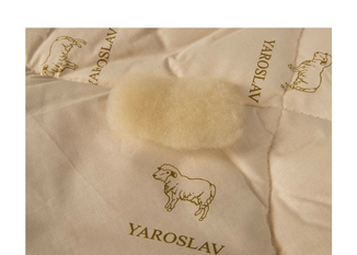 Одеяло стеганое бязь/овечья шерсть Ярослав 140х205, одеяло шерстяное стёганое, фото №6