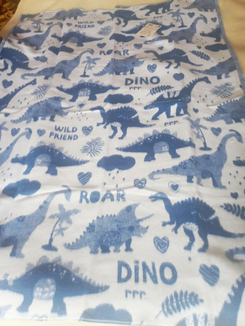 Одеяло детское хлопок динозавры Ярослав, одеяло байковое, фото №3