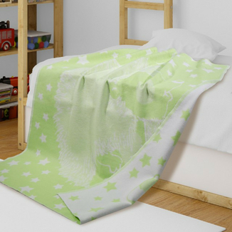 Одеяло детское хлопка салатовое Ярослав, одеяло байковое, фото №2