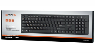 Клавиатура REAL-EL Comfort 7080 USB черная, фото №3