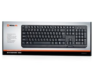 Клавиатура REAL-EL Standard 500 PS/2 черная, numer zdjęcia 3