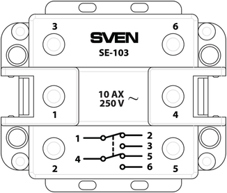 Выключатель SVEN SE-103 проходной  двухполюсный одинарный кремовый, фото №4