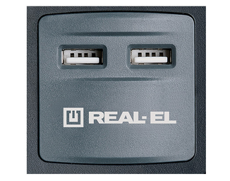 Фільтр-подовжувач REAL-EL RS-8F USB CHARGE 3m чорний, numer zdjęcia 3