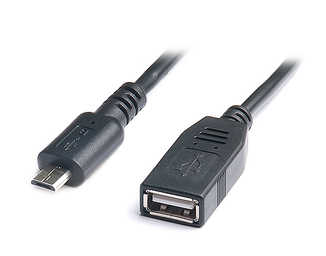 Кабель REAL-EL USB2.0 OTG 0.1m чорний, фото №4