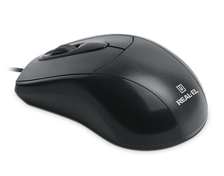Мышка REAL-EL RM-207 USB черная, фото №3
