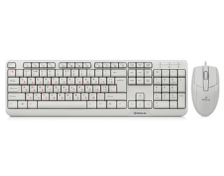 Клавиатура + мышка REAL-EL Standard 505 Kit белые, numer zdjęcia 2
