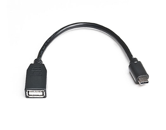 Кабель REAL-EL USB2.0  Type C-AF 0.1m чорний, фото №2