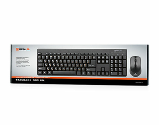 Клавіатура + мишка REAL-EL Standard 503 Kit чорні, фото №3