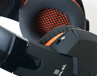 Наушники REAL-EL GDX-7700 SURROUND 7.1 black-orange игровые с микрофоном USB, фото №6