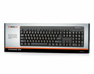 Клавіатура REAL-EL Standard 502 USB чорна, numer zdjęcia 3