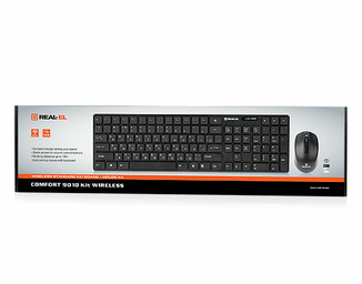 Клавіатура + мишка REAL-EL Comfort 9010 Kit Wireless беспровідні, numer zdjęcia 3