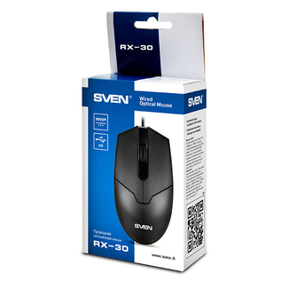 Мышка SVEN RX-30 USB черная, фото №5