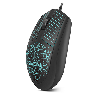 Мышка SVEN RX-70 USB черная с подсветкой, фото №8