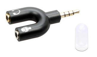 Адаптер SSE Audio 3.5mm M 4pin - 2x3.5mm F 3pin чорний, фото №9
